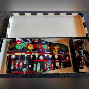 Nicole Miller Vintage Cumberbund & Bow Tie - Limited Edition - 100% Silk